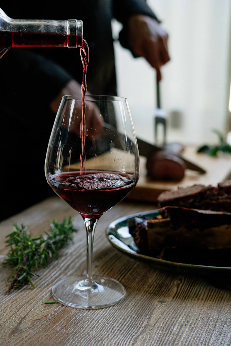 Wine pour and tasting